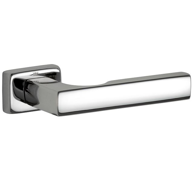 Deurklink op geveerd rozet Mini S glans chroom