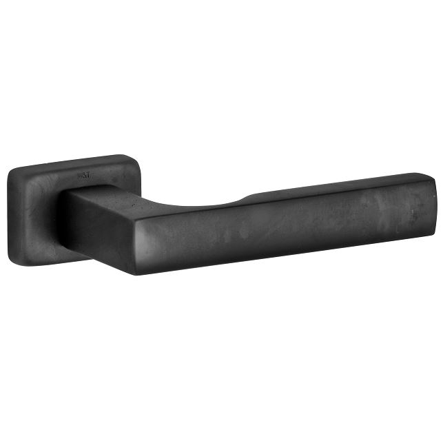 Deurklink op geveerd rozet Mini S pvd mat zwart