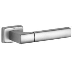 Deurklink op geveerd rozet Mini T mat nikkel ongelakt