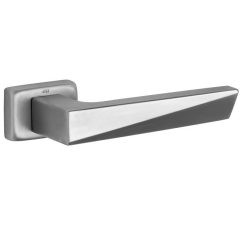 Deurklink op geveerd rozet Mini V mat nikkel ongelakt