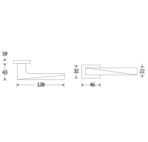 Deurklink op geveerd rozet Mini V mat nikkel ongelakt - Afbeelding 2