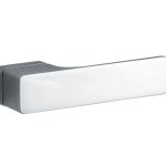 Deurklink op geveerd rozet Minimal glans chroom