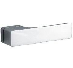 Deurklink op geveerd rozet Minimal glans chroom