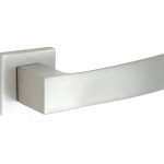 Deurklink op geveerd rozet My mat nikkel ongelakt