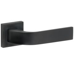 Deurklink op geveerd rozet Trinity pvd mat zwart