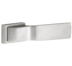 Deurklink op geveerd rozet Tukan mat nikkel ongelakt