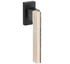 Draaikiepgarnituur Mimolimit links mat zwart pvd/gebleekt eiken