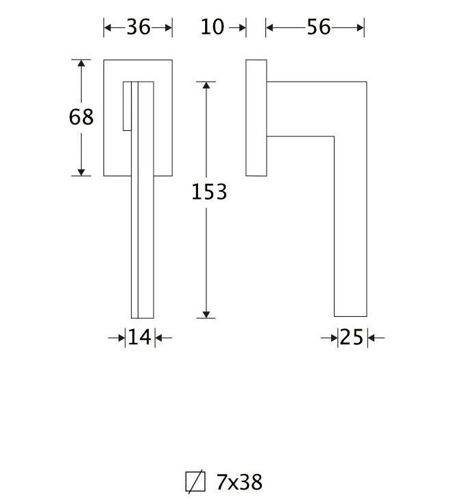 Draaikiepgarnituur Mimolimit rechts mat nikkel ongelakt/gebleekt eiken - Afbeelding 2