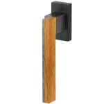 Draaikiepgarnituur Mimolimit rechts mat zwart pvd/eiken