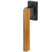 Draaikiepgarnituur Mimolimit rechts mat zwart pvd/eiken