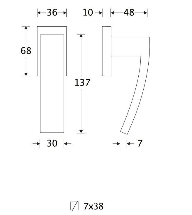 Draaikiepgarnituur My mat zwart pvd - Afbeelding 2
