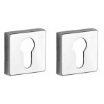 Set van twee PC-plaatjes Mini glans chroom