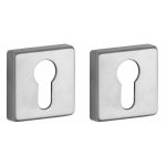 Set van twee PC-plaatjes Mini mat nikkel ongelakt