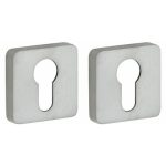 Set van twee PC-plaatjes Minimal/Maximal mat nikkel ongelakt