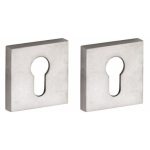 Set van twee PC-plaatjes Model 06 mat nikkel ongelakt