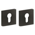 Set van twee PC-plaatjes Model 06 pvd mat zwart