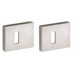 Set van twee sleutelplaatjes Maya mat nikkel ongelakt