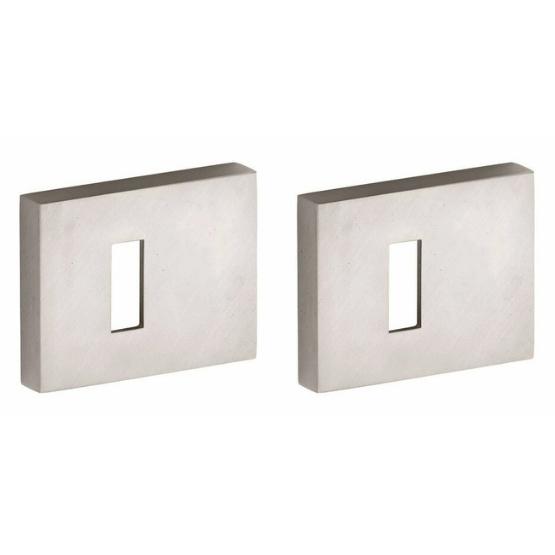 Set van twee sleutelplaatjes Maya mat nikkel ongelakt