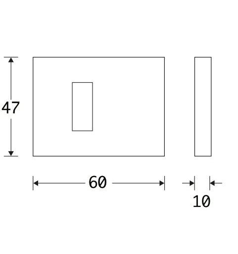 Set van twee sleutelplaatjes Maya mat nikkel ongelakt - Afbeelding 2