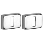 Set van twee sleutelplaatjes Mini glans chroom