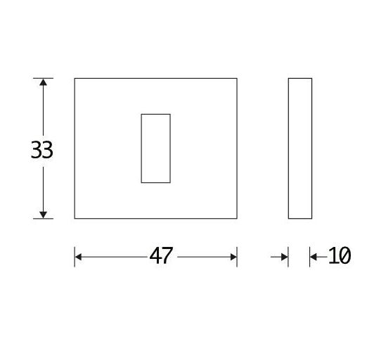 Set van twee sleutelplaatjes Mini glans chroom - Afbeelding 2