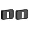 Set van twee sleutelplaatjes Mini pvd mat zwart