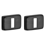 Set van twee sleutelplaatjes Mini pvd mat zwart