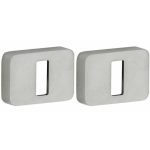 Set van twee sleutelplaatjes Minimal/Maximal mat nikkel ongelakt