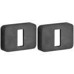 Set van twee sleutelplaatjes Minimal/Maximal pvd mat zwart