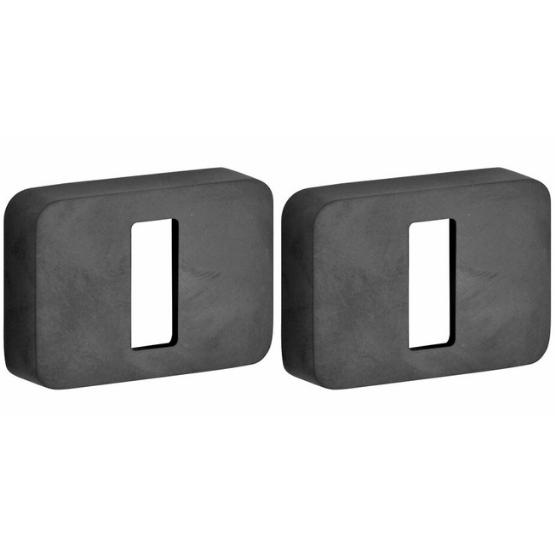 Set van twee sleutelplaatjes Minimal/Maximal pvd mat zwart