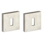 Set van twee sleutelplaatjes Model 06 mat nikkel ongelakt