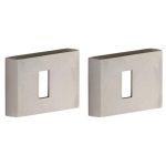 Set van twee sleutelplaatjes Tukan mat nikkel ongelakt