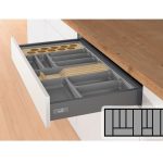 Bestekbak d:370-440mm - b:1091-1150mm antraciet