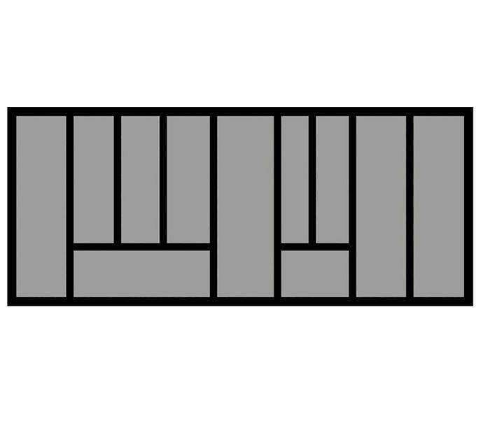 Bestekbak d:370-440mm - b:1091-1150mm antraciet - Afbeelding 2
