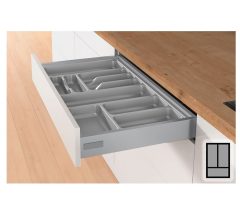 Bestekbak d:370-440mm - b:251-300mm zilverkleurig