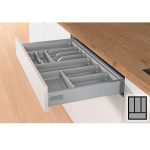 Bestekbak d:370-440mm - b:301-350mm zilverkleurig