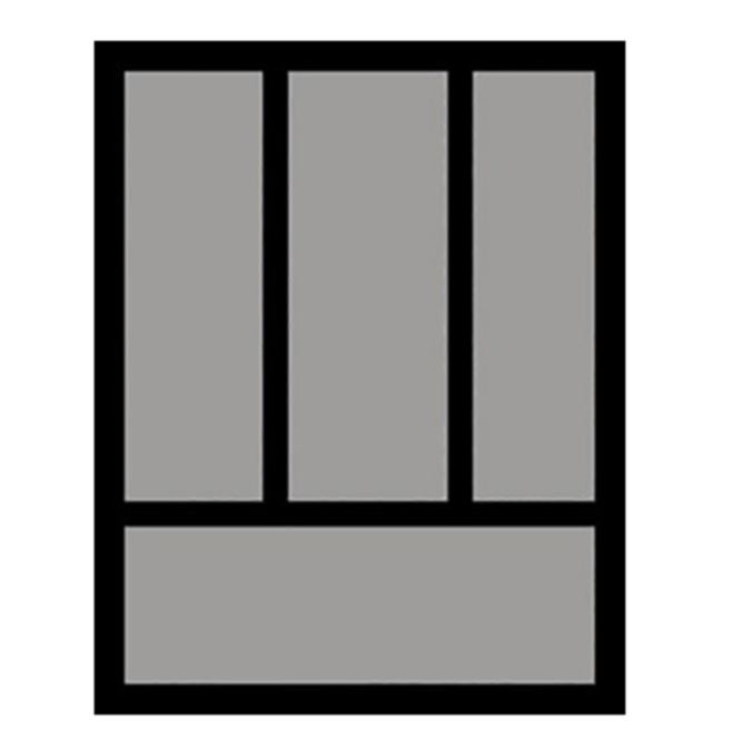 Bestekbak d:370-440mm - b:301-350mm zilverkleurig - Afbeelding 2