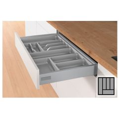 Bestekbak d:370-440mm - b:351-400mm zilverkleurig