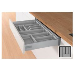 Bestekbak d:370-440mm - b:401-450mm zilverkleurig