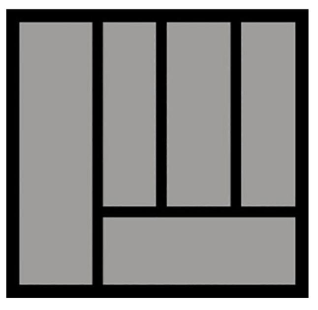 Bestekbak d:370-440mm - b:401-450mm zilverkleurig - Afbeelding 2