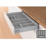 Bestekbak d:370-440mm - b:501-600mm zilverkleurig