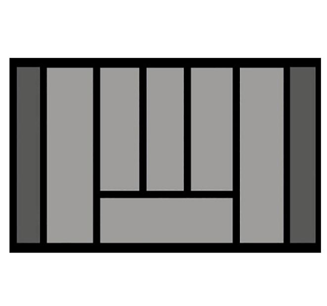 Bestekbak d:370-440mm - b:601-700mm antraciet - Afbeelding 2