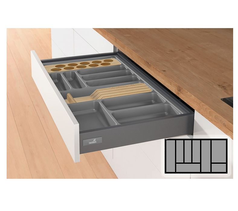 Bestekbak d:370-440mm - b:701-800mm antraciet