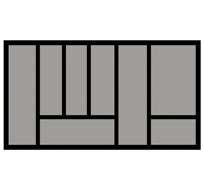 Bestekbak d:370-440mm - b:701-800mm antraciet - Afbeelding 2