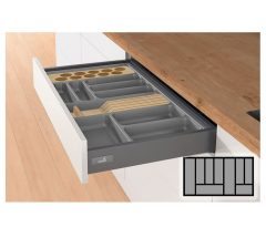 Bestekbak d:370-440mm - b:801-900mm antraciet