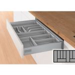 Bestekbak d:370-440mm - b:801-900mm zilverkleurig