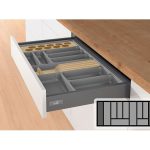 Bestekbak d:370-440mm - b:901-1000mm antraciet