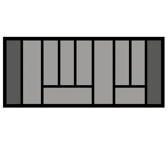 Bestekbak d:370-440mm - b:901-1000mm antraciet - Afbeelding 2