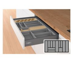 Bestekbak d:441-520mm - b:1091-1150mm antraciet