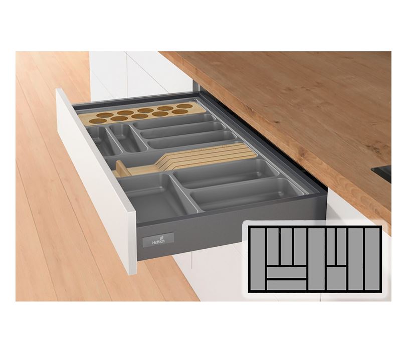 Bestekbak d:441-520mm - b:1091-1150mm antraciet